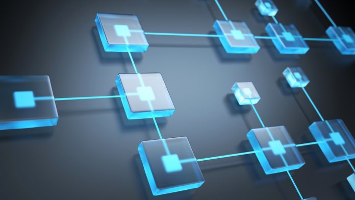 Ilustrasi blockchain kripto